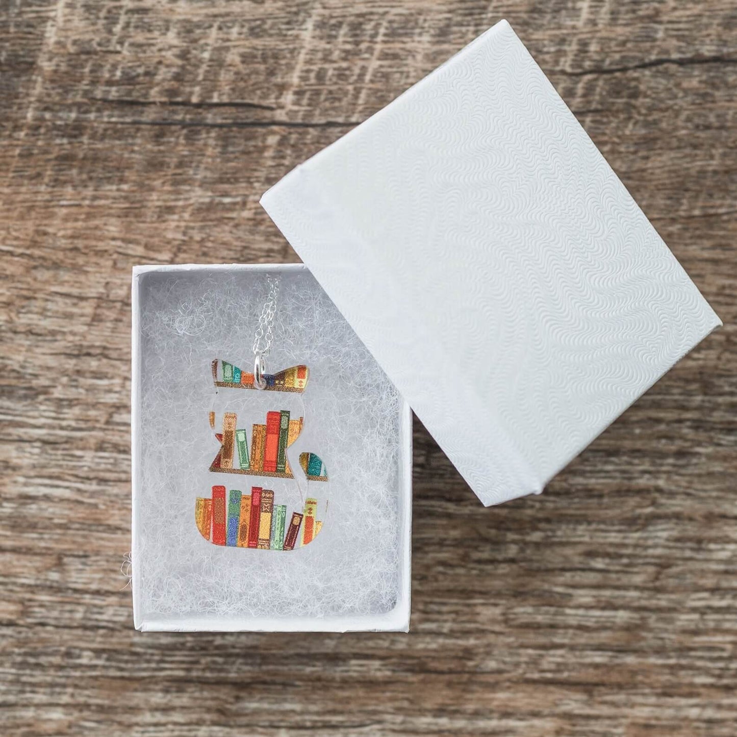 Book Themed Cat Necklace & Earrings
