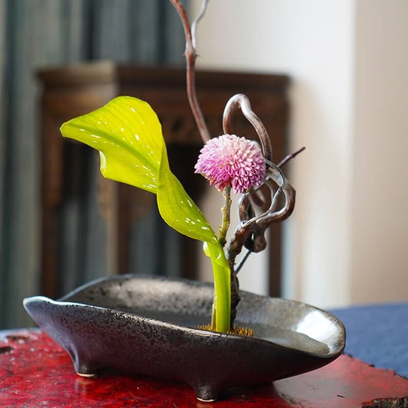 ceramic vase pottery vase japanese ceramic japan pottery ikebana vase ceramic vase ceramic flower vase black ceramic vase