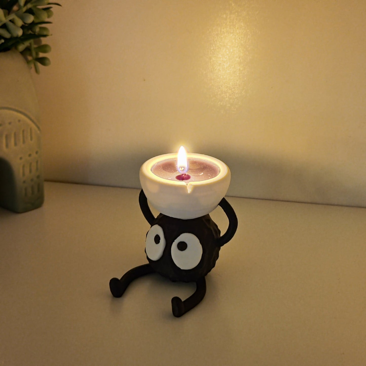 Studio Ghibli Candle Holder – Handcrafted Original Design, Unique Home Decor Gift