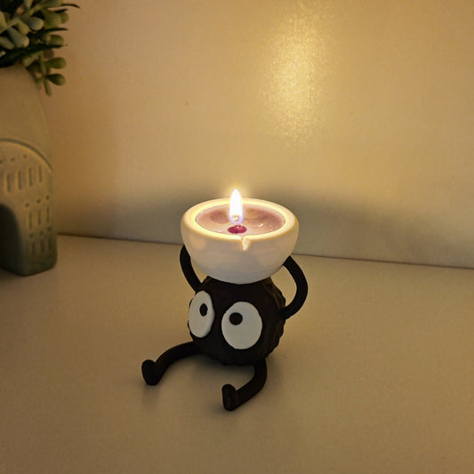 Studio Ghibli Candle Holder – Handcrafted Original Design, Unique Home Decor Gift