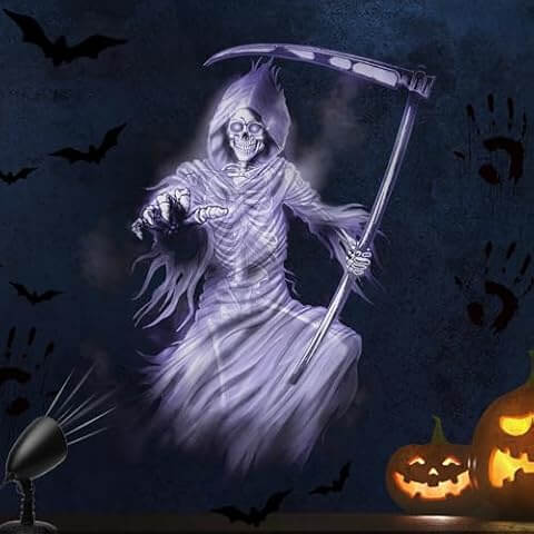 Halloween & Christmas Holiday Projector – 12 Slides LED Projection Lights for Indoor & Outdoor Decorations