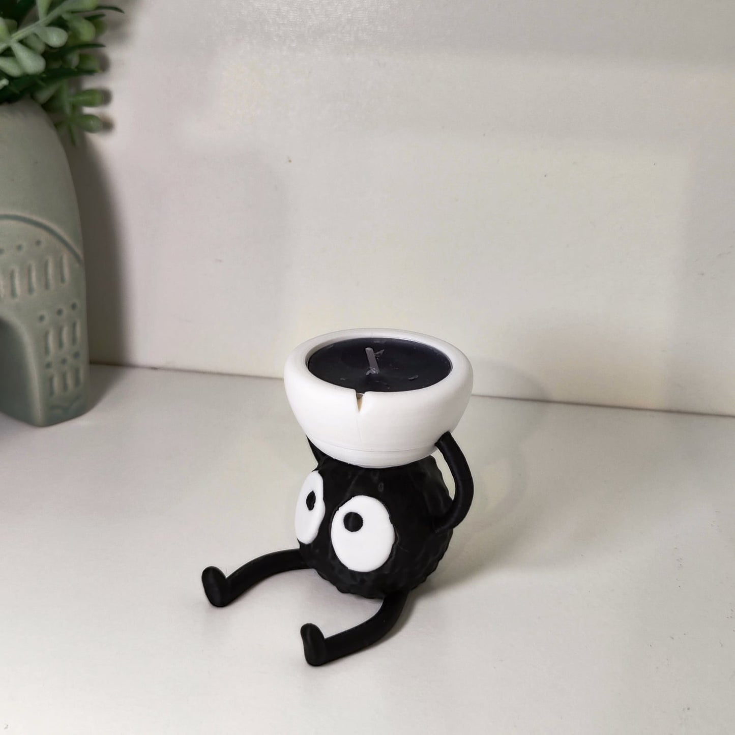 Studio Ghibli Candle Holder – Handcrafted Original Design, Unique Home Decor Gift