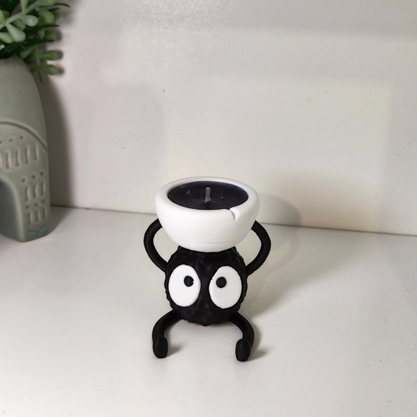 Studio Ghibli Candle Holder – Handcrafted Original Design, Unique Home Decor Gift