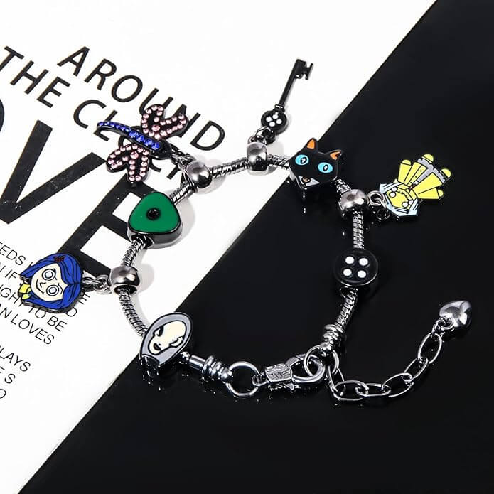 Coraline-Inspired Charm Bracelet & Necklace Set