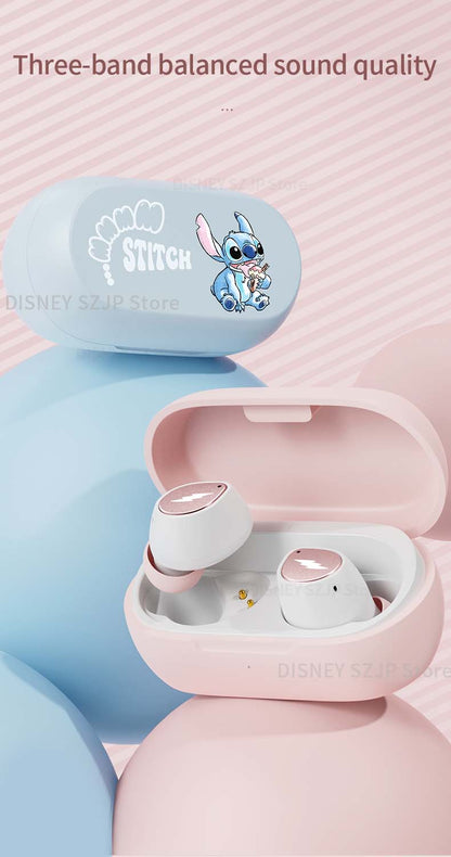 Disney Lilo and Stitch Bluetooth Wireless Earbuds with Charging Case.