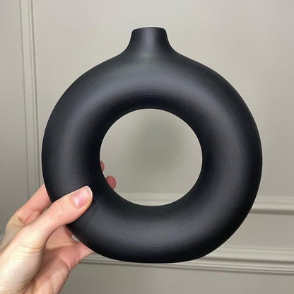 ceramic donut vase  nordic vase  nordic ceramic vase  h&m doughnut vase  donut vase h&m  donut vase  donut ceramic vase