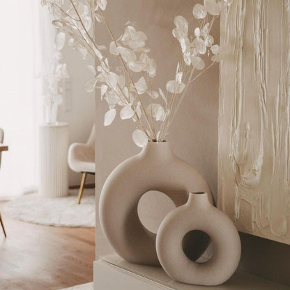 ceramic donut vase  nordic vase  nordic ceramic vase  h&m doughnut vase  donut vase h&m  donut vase  donut ceramic vase