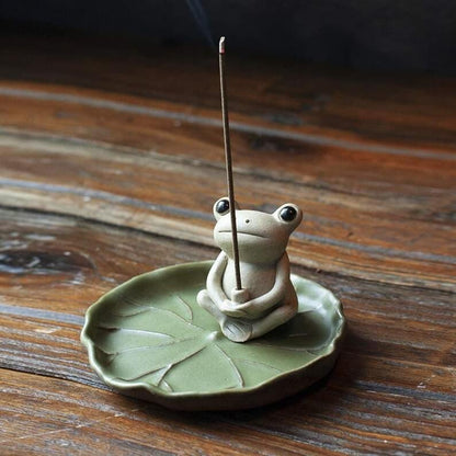 ceramic frog  frog pottery  frog incense stick holder  ceramic frog website  ceramic frog figurine 