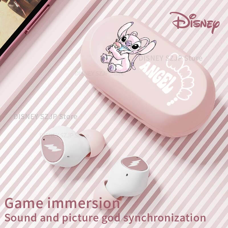 Disney Lilo and Stitch Bluetooth Wireless Earbuds with Charging Case.