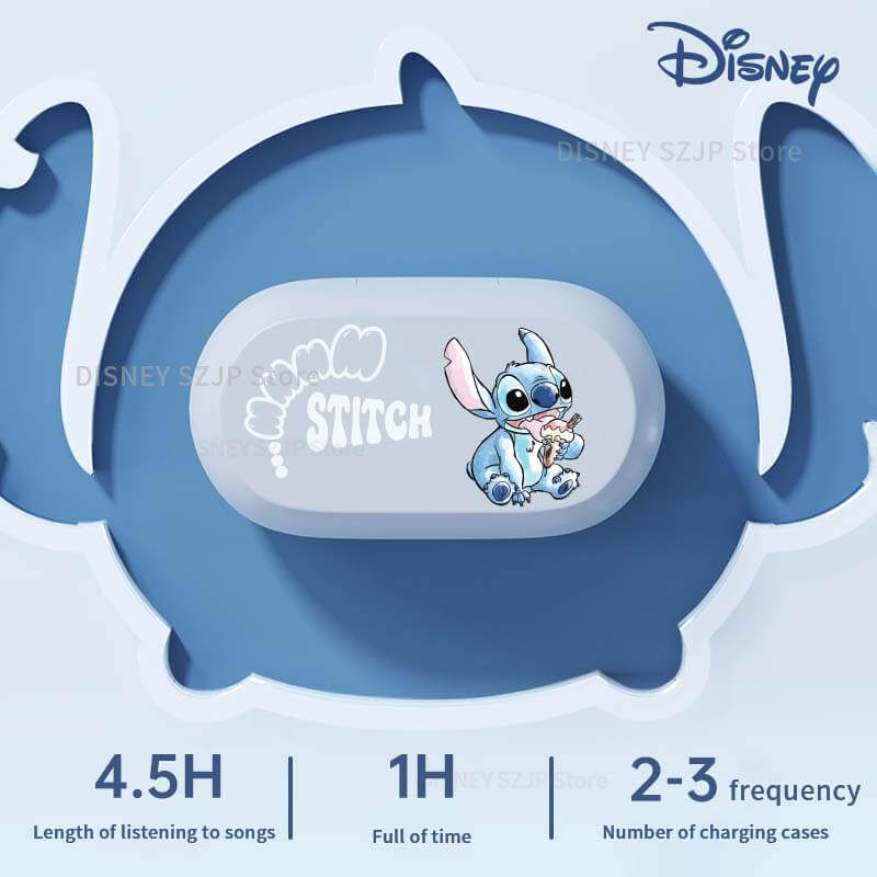 Disney Lilo and Stitch Bluetooth Wireless Earbuds with Charging Case.