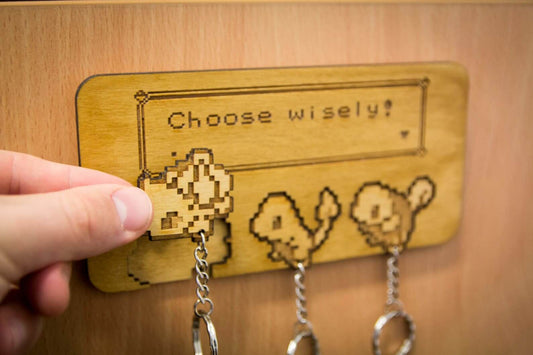 Choose Wisely! Inspired keyring & wall mount